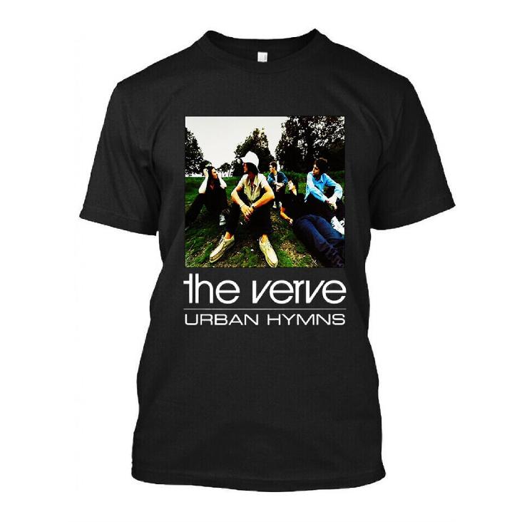 The Verve Urban Hymns Album Cover Vintage Band T-Shirt - Official Music Merchandise with Iconic Tracklist & Song Titles, Soft Breathable Cotton S чёрный
