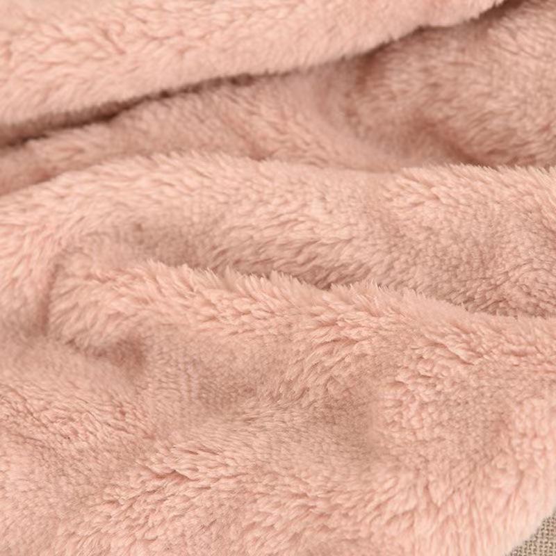 Dámská pyžamová souprava z korálového fleecu - Podzimní/Zimní flanelový kardiganový styl