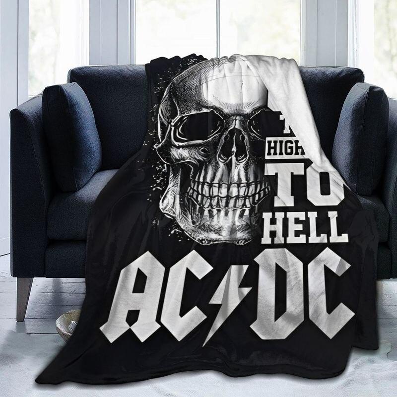 Nová 3D tištěná deka AC/DC Rock Band, měkká flanelová přikrývka, teplá sherpa deka pro všechna roční období, na postele, pohovku, do kanceláře