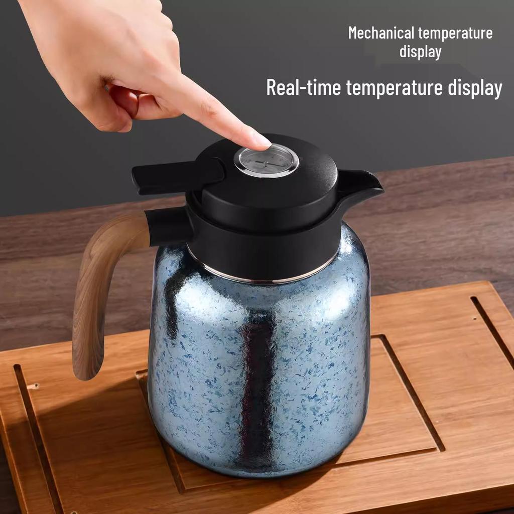 2025 Insulated Pure Titanium Stewing Teapot with Temp Display and Tea Leaf Separation - Large Capacity for Home