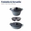 Silicone Steamer Pot with Steamer Rack, - Pot for Kitchen Cooking and Steaming