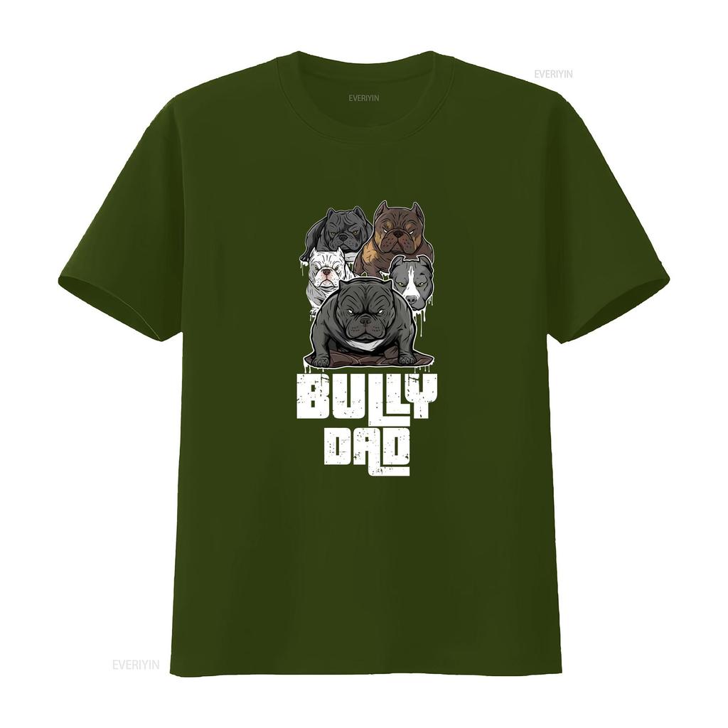 American Bully Dad Dog T Shirt Pitbull Bullies Lover Pet vintage Washed Stylish Comfortable Top For Everyday Wear Soft