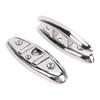 2 Sets Boat Folding Cleat 316 Stainless Steel   Up Dock Cleats with Back Plates and Screws for Kayak Yacht Pontoon