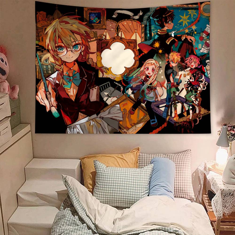 Anime Toilet Bound Hanako Kun Printed Large Wall Tapestry Cheap Hippie Wall Hanging Bohemian Wall Tapestries Mandala Home Decor