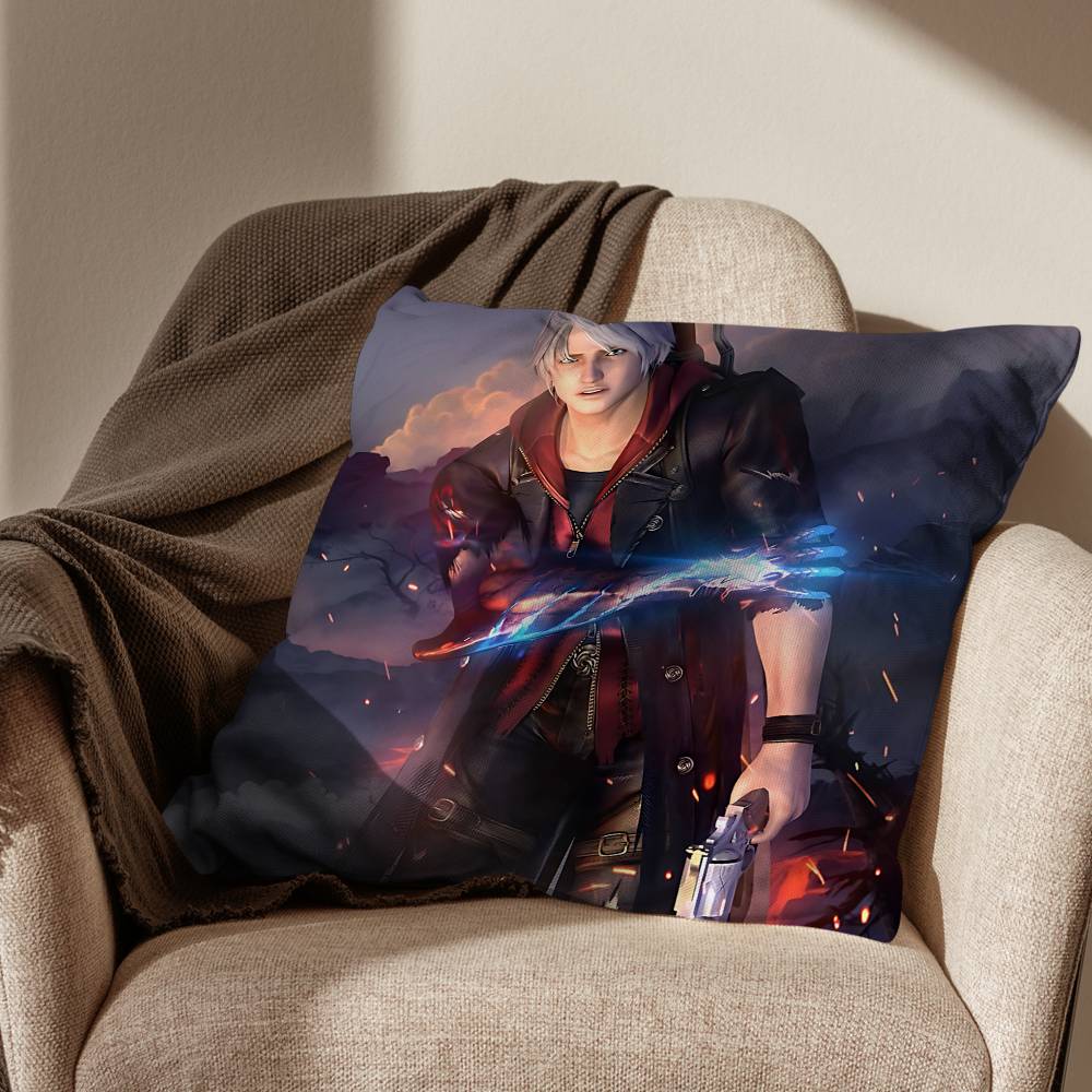 Cool Devil May Cry Game DMC Cushion Cover Suitable For Sofa Car Bedroom Office Cushions Decorative Pillow Case