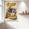 American Graffiti Vintage Film Metalen Blikbord - Jaren '60 Drive-In Diner Auto Scène Kunst Decoratie voor Huis Man Cave Bar Cafe Wandbord
