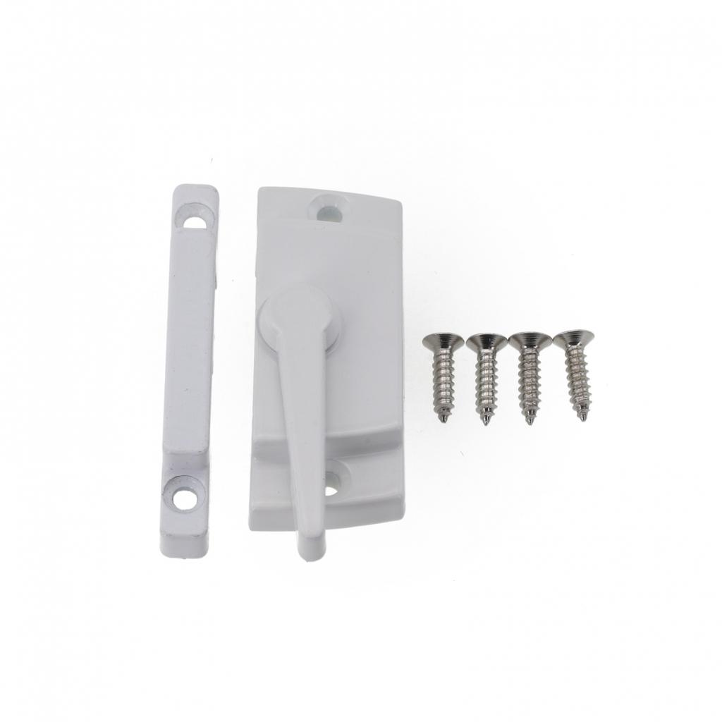 White Fitch Catch Lock for Casement Sash with Zinc Alloy Sliding Mechanism