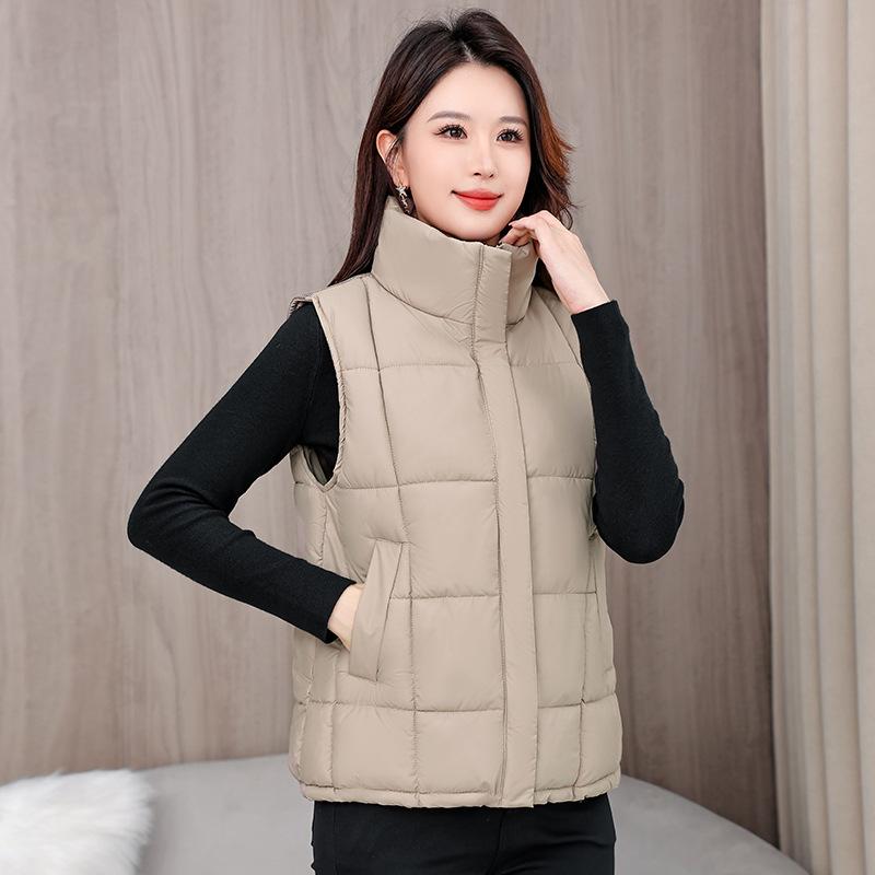 

Women s Winter Thermal Down Vest Oversized Stand Collar XXXL