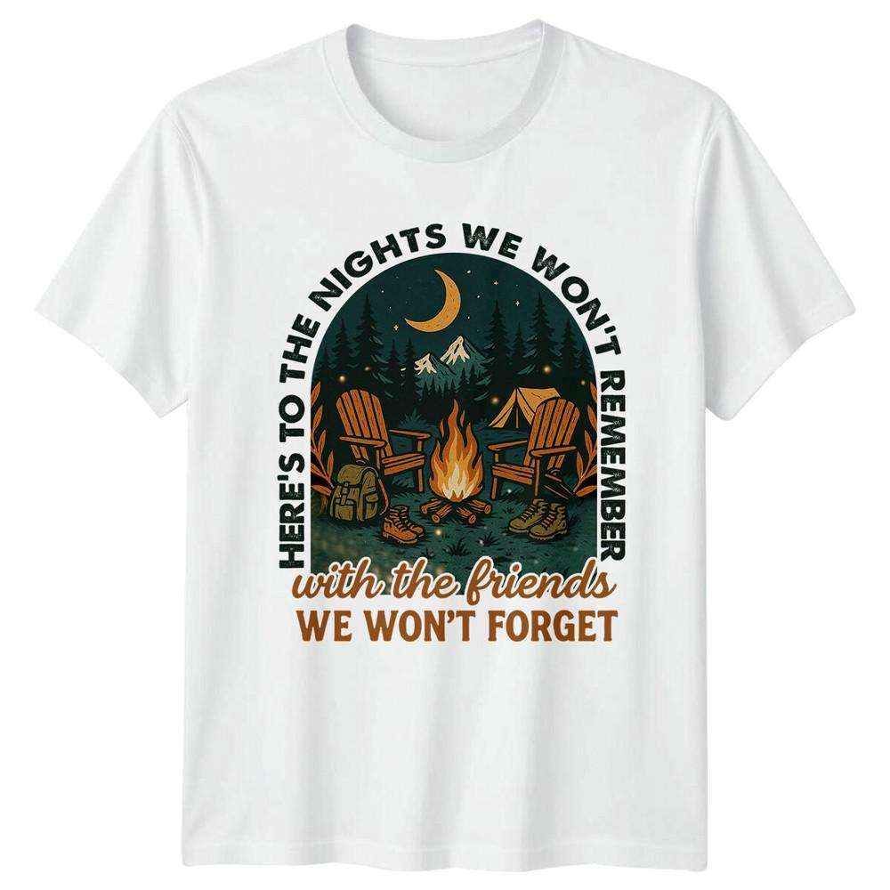 Camping Nights with Friends Outdoors Unisexs TShirt Unisexs Tee Graphic Unisex S