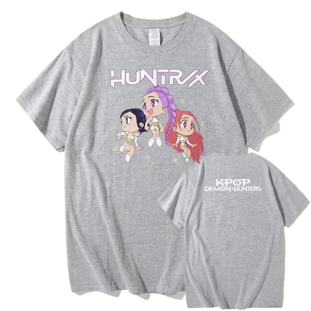 New Hot Kpop Demon Hunters T-shirts Mira Rumi Zoey Huntrix Fashion Women Girls Summer Tee Shirt Unisex Casual Short Sleeve Tops