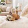 Decorative Dog Statue Simulated Sleeping Model, Realistic Lying French Bulldog Figurine, Mini Handcrafted Figurine PVC Animal Educational Toy