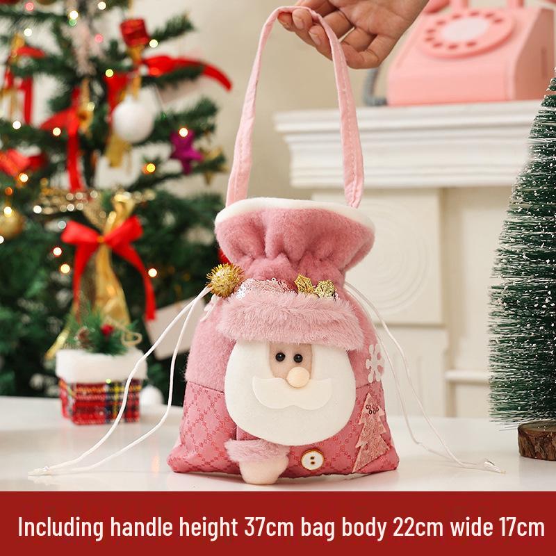 Christmas Gift Bags: Festive Candy & Apple Drawstring Bags