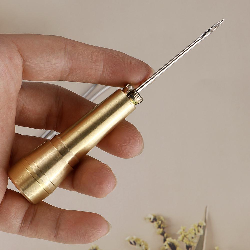 1set Professional Sewing Awl and Leather Thread Kit,  DIY Leather Canvas Fixing Repairing Kit, Manual Leather Craft Sewing Tools