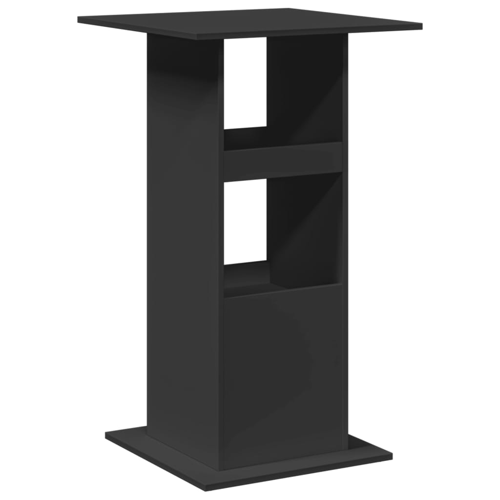 Bartisch with Shelves Black 60 x 60 x 102 cm Engineered Wood
