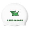 Lemonsyuga Drippy Doggo Green Silicone Swim Cap White