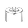 Stainless Steel Skewer Holder Vertical Barbecue Skewer Bracket  for Air Fryer Accessory