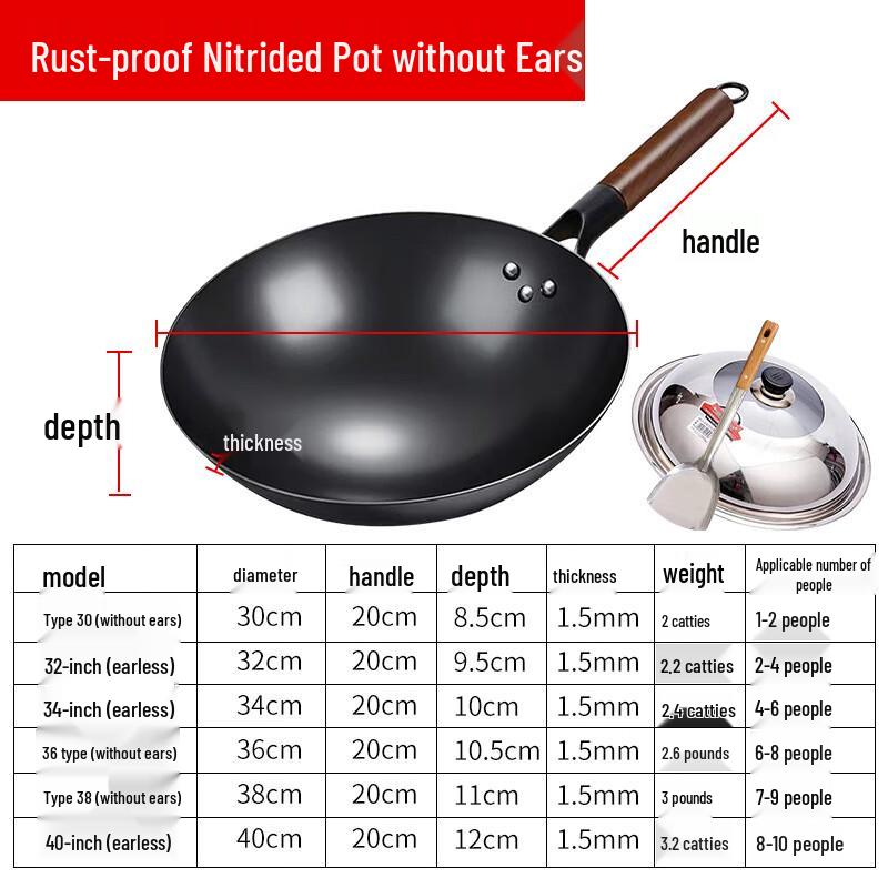 Huemperor Nitrided Wrought Iron Wok