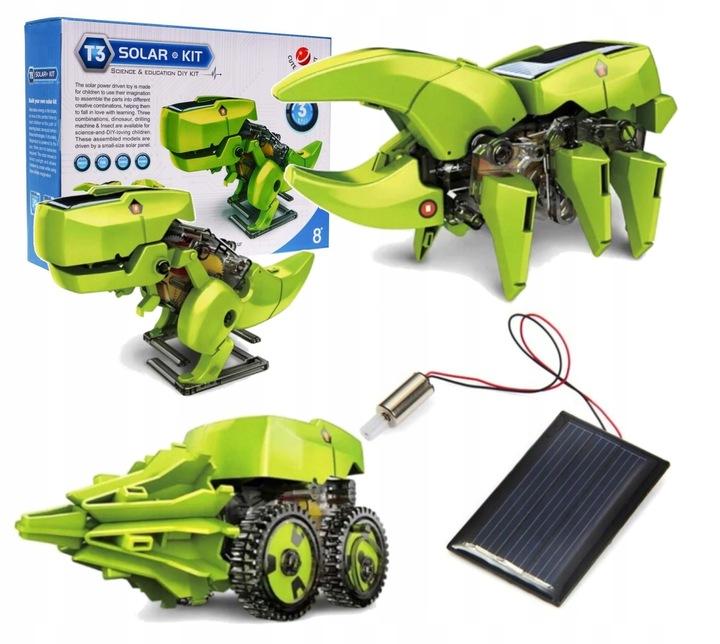 Robot Solarny Zestaw Zabawek Solarnych Układanka Dinozaur Pojazd 6 W 1