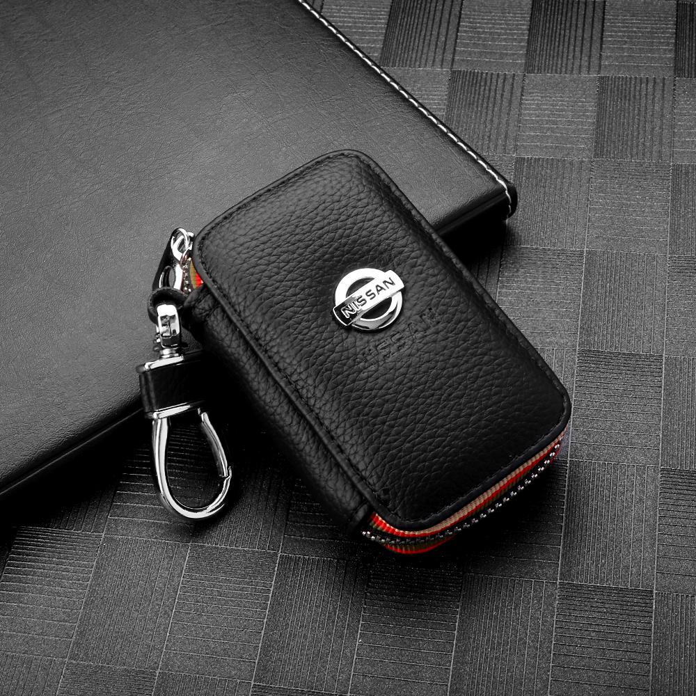 

1PC Leather Car Key-Case Auto Emblem Key-Bag Remote Control Case For Volvo RDESIGN XC60 XC90 S60L V40 V60 AWD V90 T6 Accessories