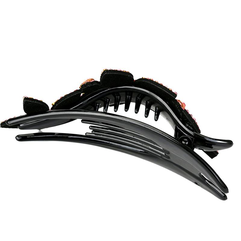 1Pc Hair Claws Women Hairgrip Fashion Hairpin Hair Clips Plastic Duckbill Clip Rhinestone