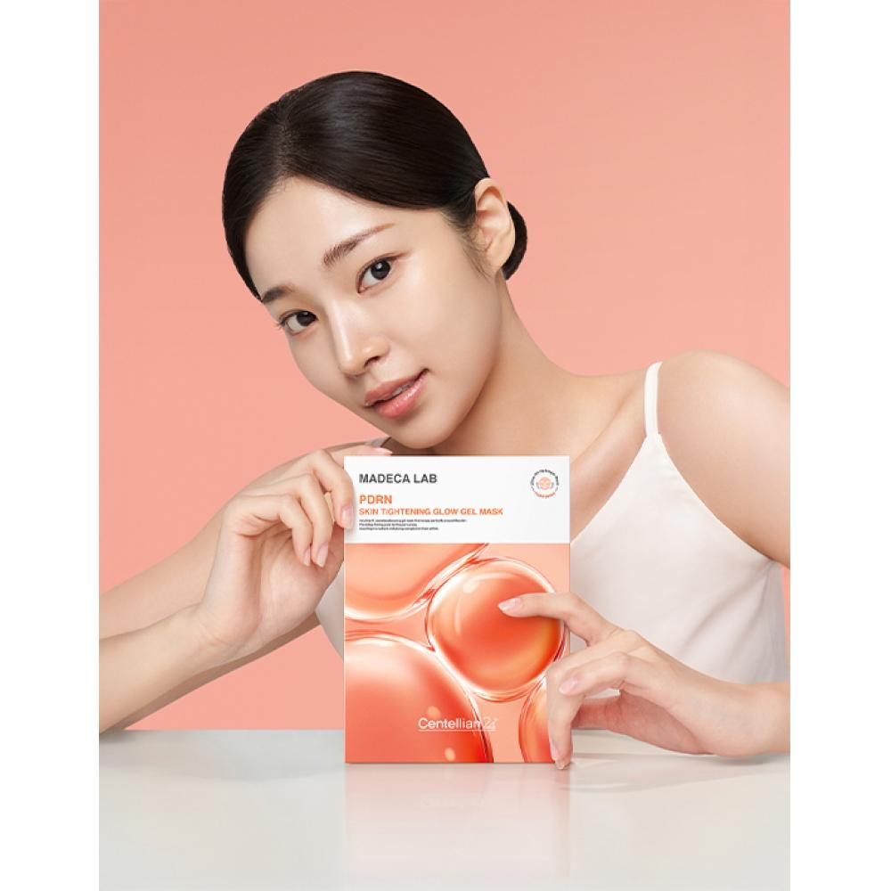 Dongkuwa Pharmaceutical Centelian 24 Madeca Lab Pdrn Skin Tightening Glow Gel Mask 5 Sheets 1 Box