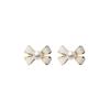 Exquisite Pearl Bow Stud Earrings: Elegant, Minimalist, and Versatile Fashion for Women.