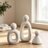 Abstract Family Figurine of Three Sculpture, Resin Figurine, Modern Minimalist Nordic Style Art Ornament Home Office Decor for TV Cabinet Entryway,