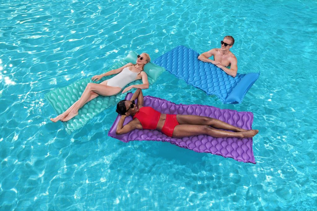 Bestway 155 x 77cm Floating Green Ocean for Pools Roll-Up Mat, Design, (44020)