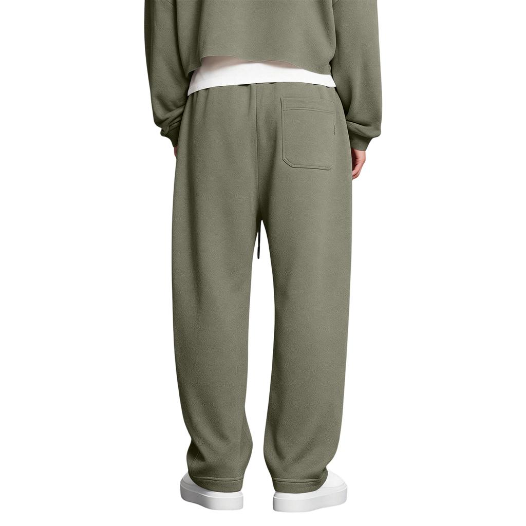 Men's Sport Sweatpants With Drawstring Elastic Waist, Retro , Loose Wide-leg Pants With Pockets