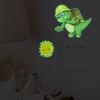 Glow-In-The-Dark Dinosaur Sun Moon Switch Sticker Bedroom Living Room Switch Sticker Decorative Self-Adhesive Wall Sticker