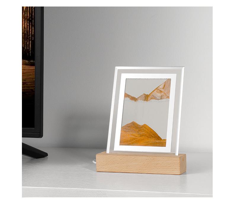 Quicksand Painting Night Light: Creative USB Atmosphere Decor for Living Room, Bedroom, Office