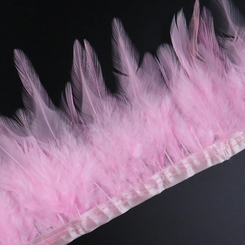 Bordo in Piume di Pollo Naturali 10-15 cm / 4-6 Pollici Piume di Fagiano Nastro Frangia per Cucito Costume Decorazione Piume Carnevale 10M