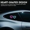 Romantic Heart-Shaped Car LED Ambient Light - Solar & Type-C Powered, 5 Lighting Modes, Universal Fit, for Women (Pink)