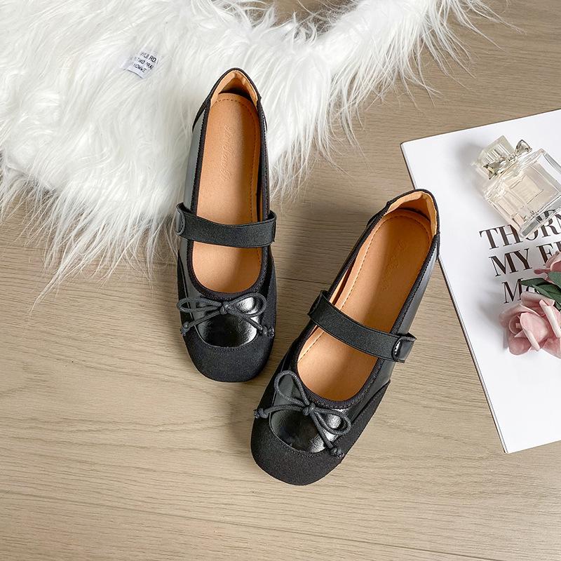 

[Товар в наличии] Обувь на скрытой платформе, женские новые туфли с ремешком на подъеме, маленькие размеры, ретро Мэри Джейн, балетки женские 40 чёрный