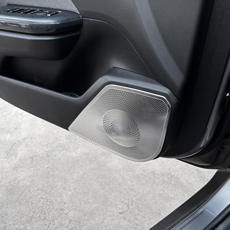 4PCS Stainless Steel Black Silver Car Door Loudspeakers Mesh Speaker Trim Cover For Kia K4 2025 Accessories LHD/RHD