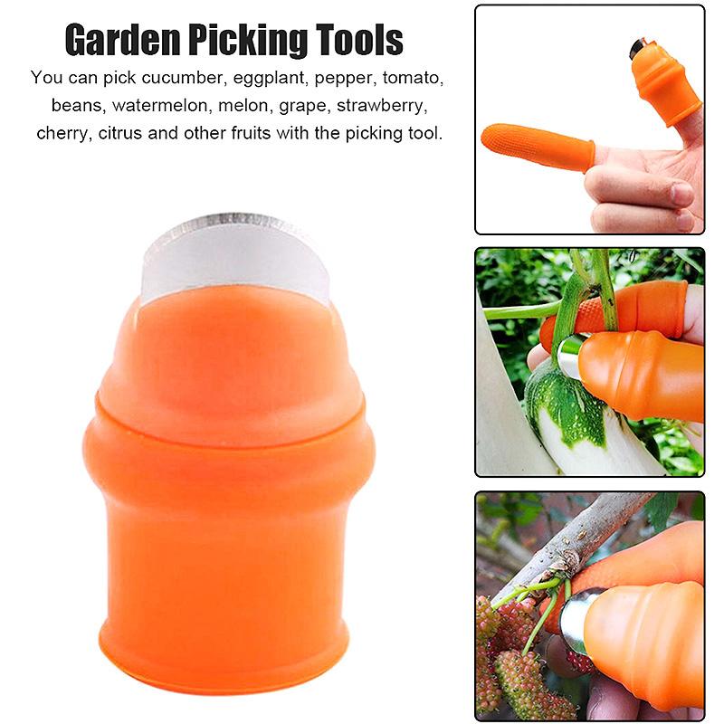 Silicone Finger Protector Picking Plants Cutting Vegetable Thumb Knife Garden Tools