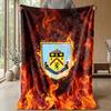 Coperta in Flanella con Stampa Calcio Burnley, Coperta Morbida Calda Leggera per Divano Letto Campeggio