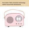 Retro Bluetooth Speaker BT 5.0 Type C Vintage Portable Wireless Bluetooth Speaker For Kitchen Desk Bedroom Office Party