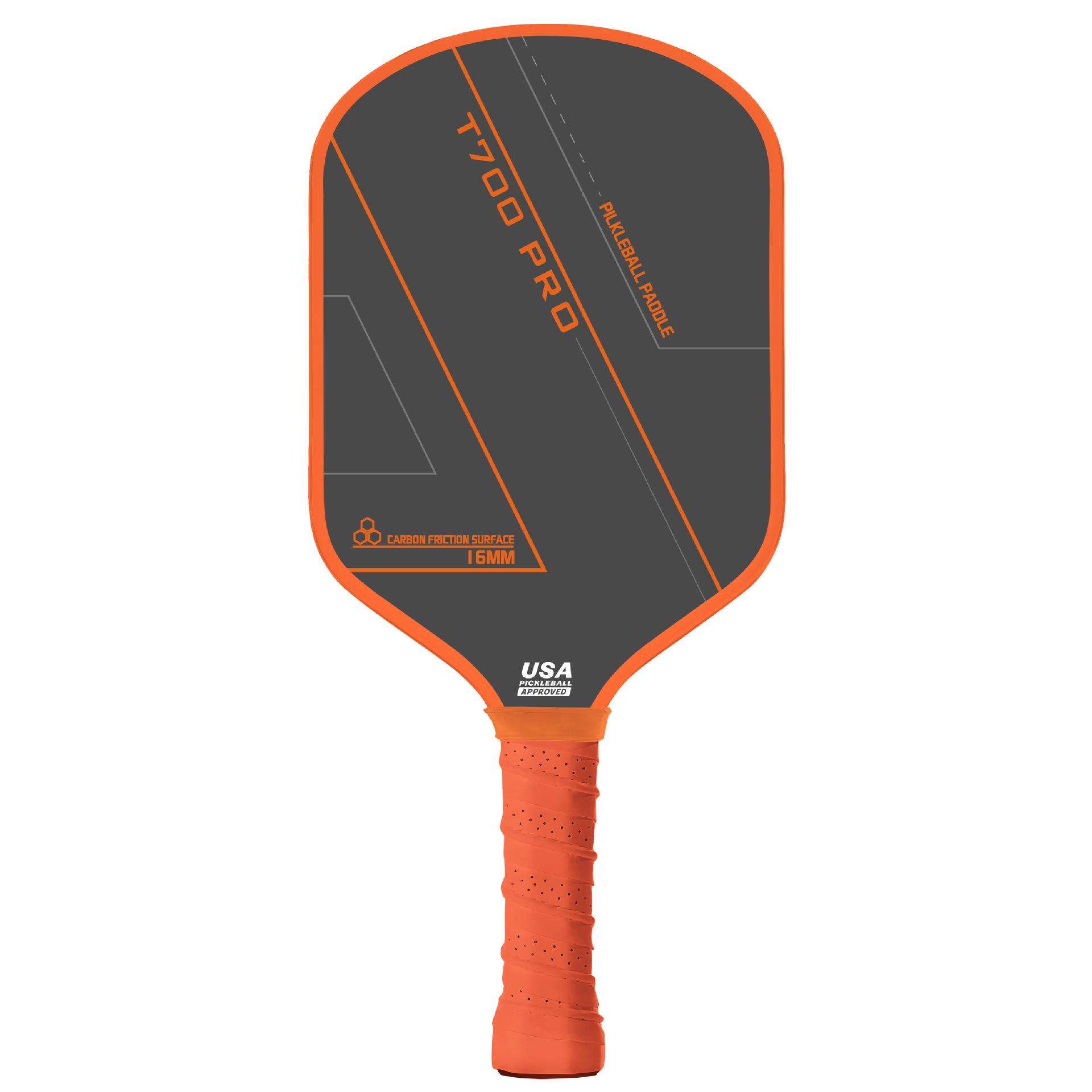 16mm Carbon Fiber Pickleball Paddles Customizable Tournament-Grade Racket Durable Friction-Resistant Honeycomb Surface Portable