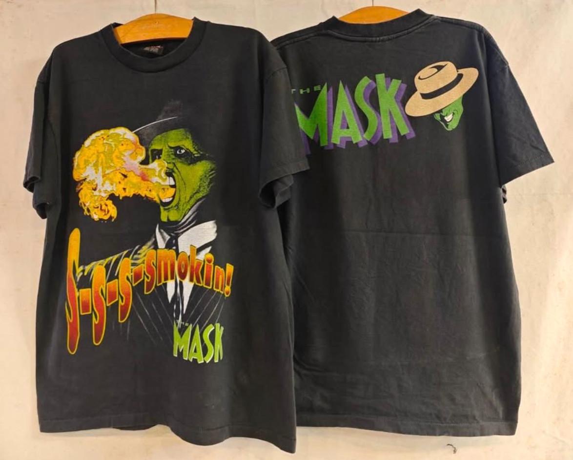 Vintage The Mask Smokin! Jim Carrey 90s Movie Comedy RARE Sz.L REPRINT Unisex T-Shirt XXL