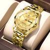 High Quality Gold Stainless Steel Montre Waterproof Luminous Luxury Wrist Hand Brand Quartz Watch for Men
