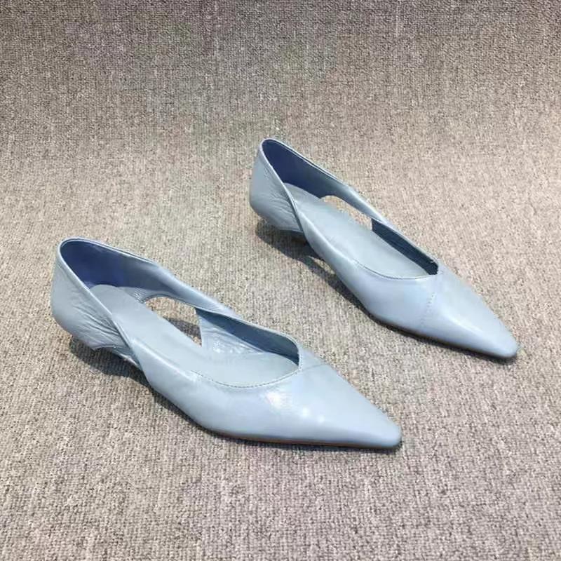Fashion Ladies Shoes 2025 Slip On Women's Sandals Fashion Office & Career Sandals Women Pointed Toe Low Heel Hollow Shoes Women Zapatos