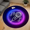 1pc Karaoke Music Round Chair Mat Office Area Rug - Non-Slip, Floor Mat for Office, Bedroom, Ideal Home Decor Gift P0105034