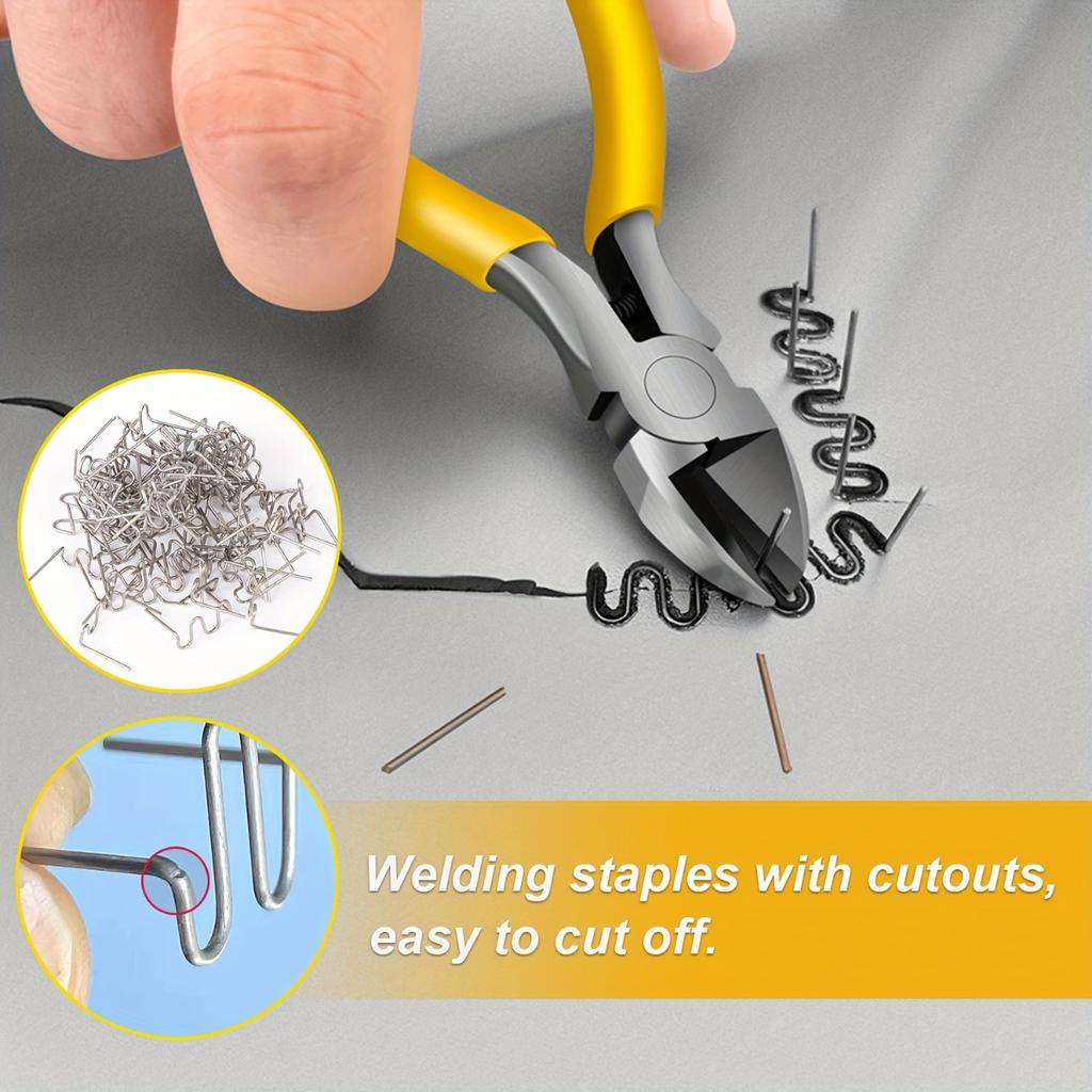 Plastic Welder 100W Heat Gun 200pcs Hot Staplers Plastic Welding Machine Bumper Soldering Iron Staples Car Repair Tools Kit