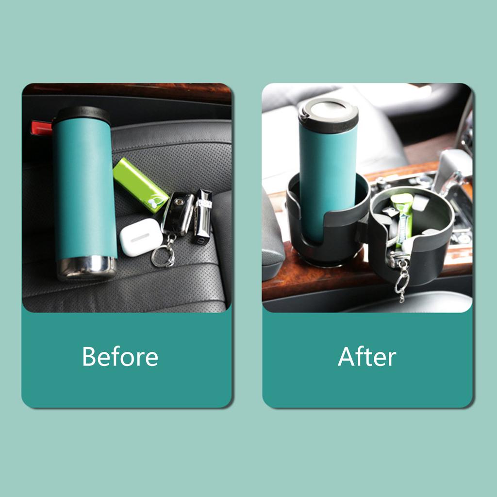 Cup Holder Expander for Car, 2 In 1 All Purpose Car Cup Holer and Organizer with Adjustable Base for 34oz Drink Bottles