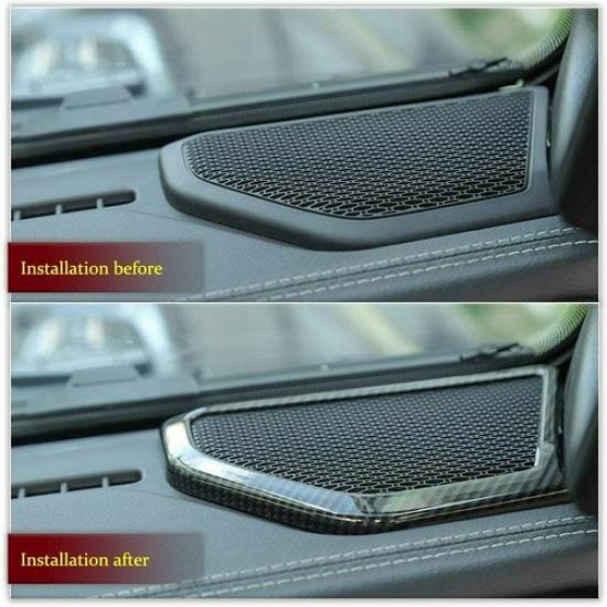 Dash A pillar Side Speaker Frame Decor Cover Trim Bezel for Jeep Wrangler JL /JT