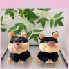 Charming Cartoon Bee Dog Stuffed Toy Cozy Plush Keychain Creative Couple Accessory