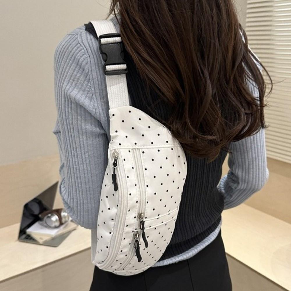 Zipper Canvas Waist Bag Large Capacity Crossbody Bag New Portable Phone Bag Music Festival