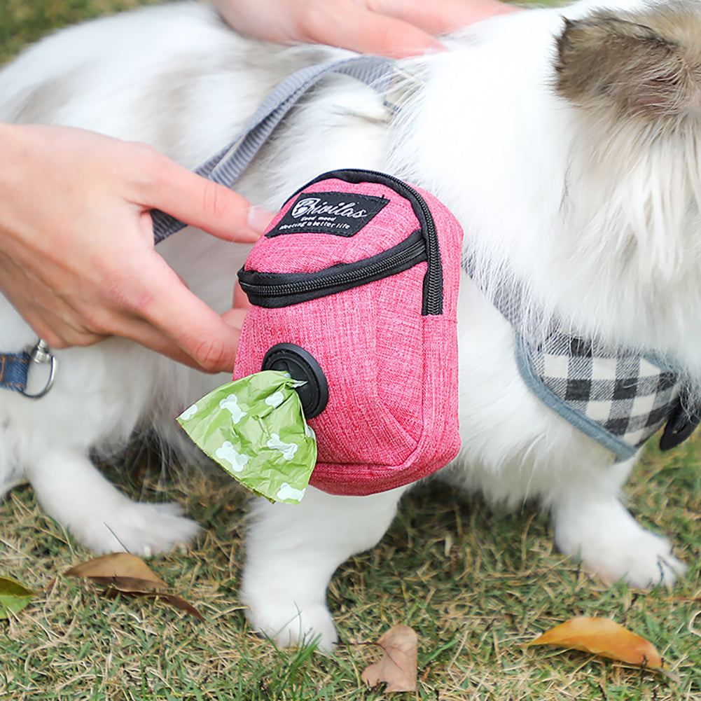 

Pet Dog treat pouch Portable Multifunction Dog training bag Outdoor Travel Dog Poop Bag Dispenser Durable Pet accessories чёрный