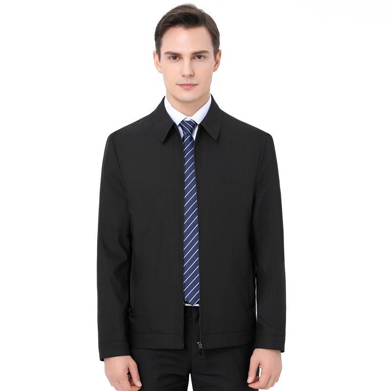 

Весенние и осенние пиджаки с лацканами для мужчин среднего возраста, шелковые пиджаки для пап среднего и пожилого возраста, тонкие топы в деловом стиле для мужчин 200